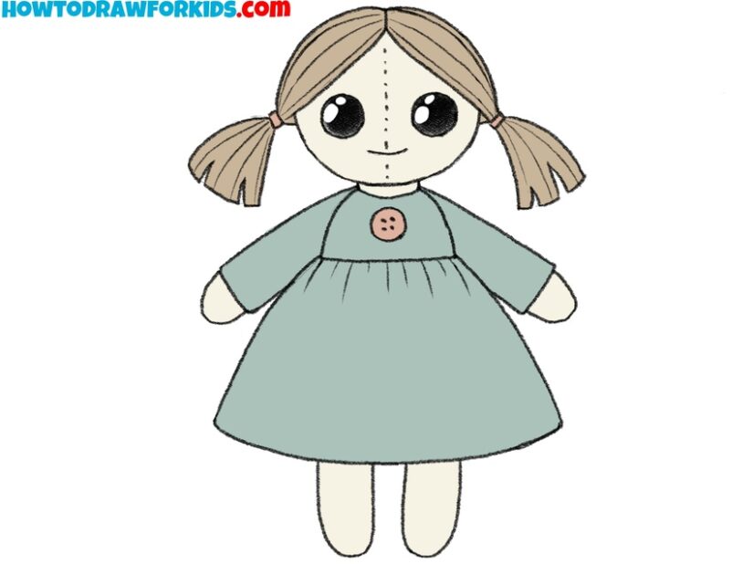 How to Draw a Doll - Easy Drawing Tutorial For Kids