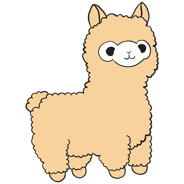 example of a llama drawing