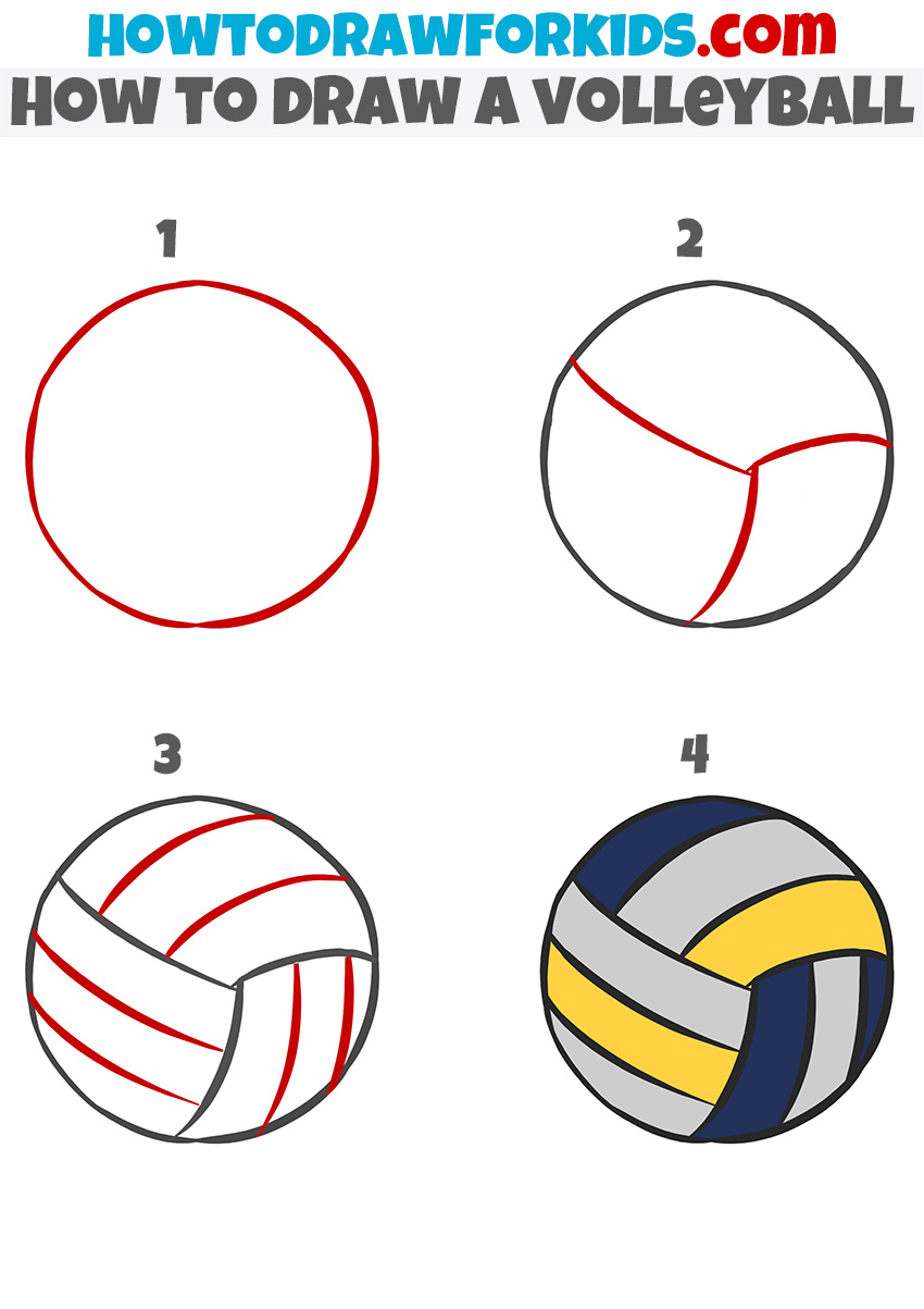 How To Draw A Volleyball Net