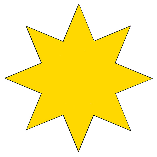 How to Draw an Eight-Pointed Star