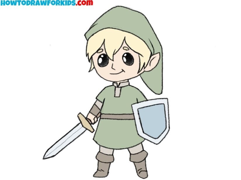 How to Draw Link - Easy Drawing Tutorial For Kids