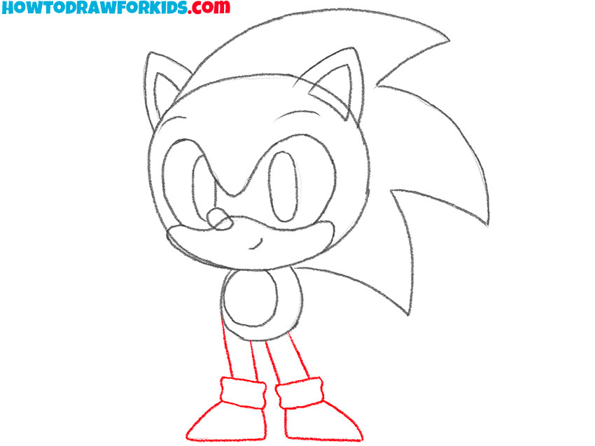 drawing Sonic's legs