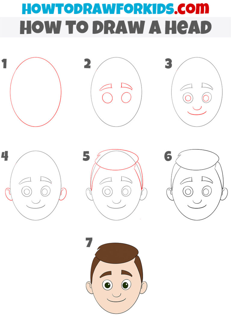 How to Draw a Human Head - Easy Drawing Tutorial For Kids