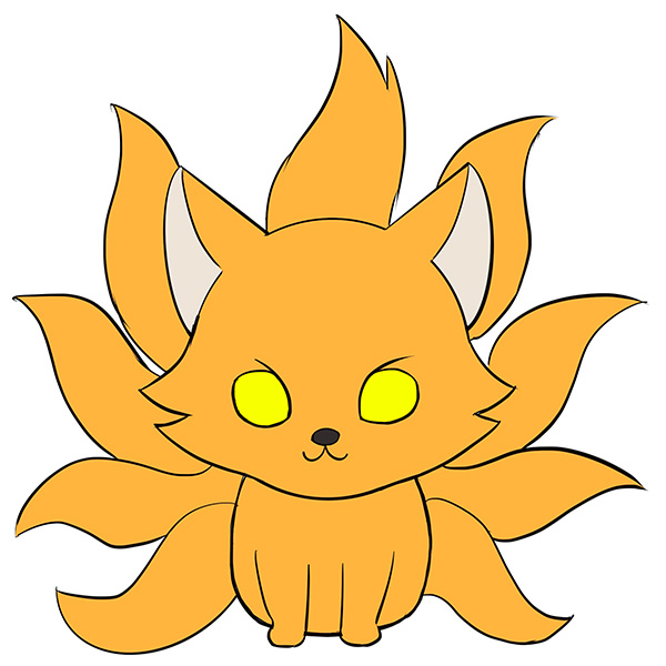 How to Draw a Nine-Tailed Fox - Easy Drawing Tutorial For Kids