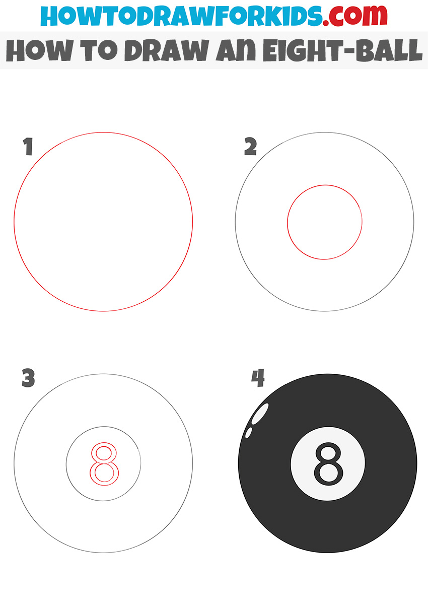 How to Draw an EightBall Easy Drawing Tutorial For Kids