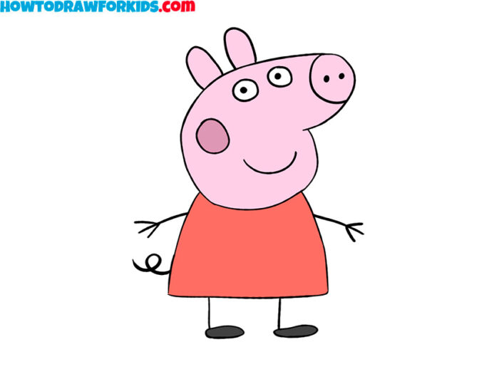 How to Draw Peppa Pig - Easy Drawing Tutorial For Kids