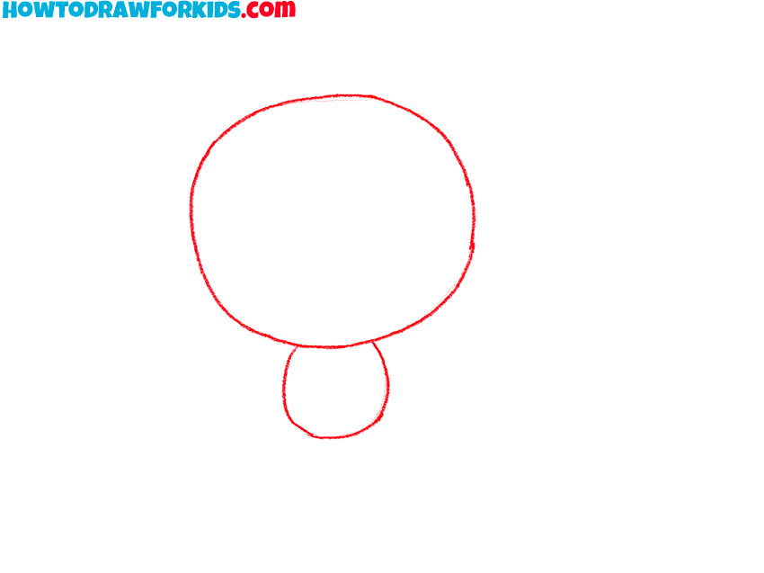 drawing the outline of Sonic's body and head