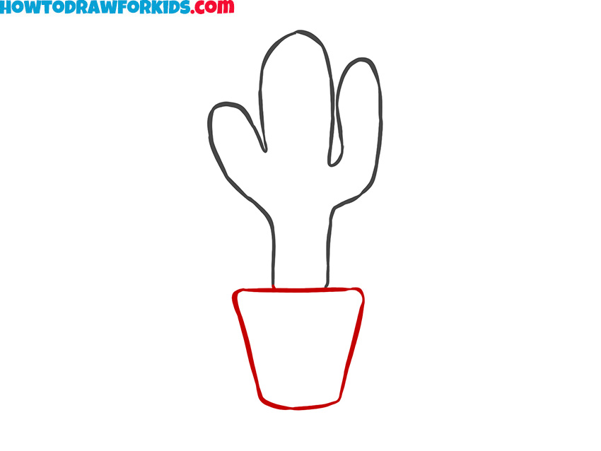 How to draw a cactus for kids