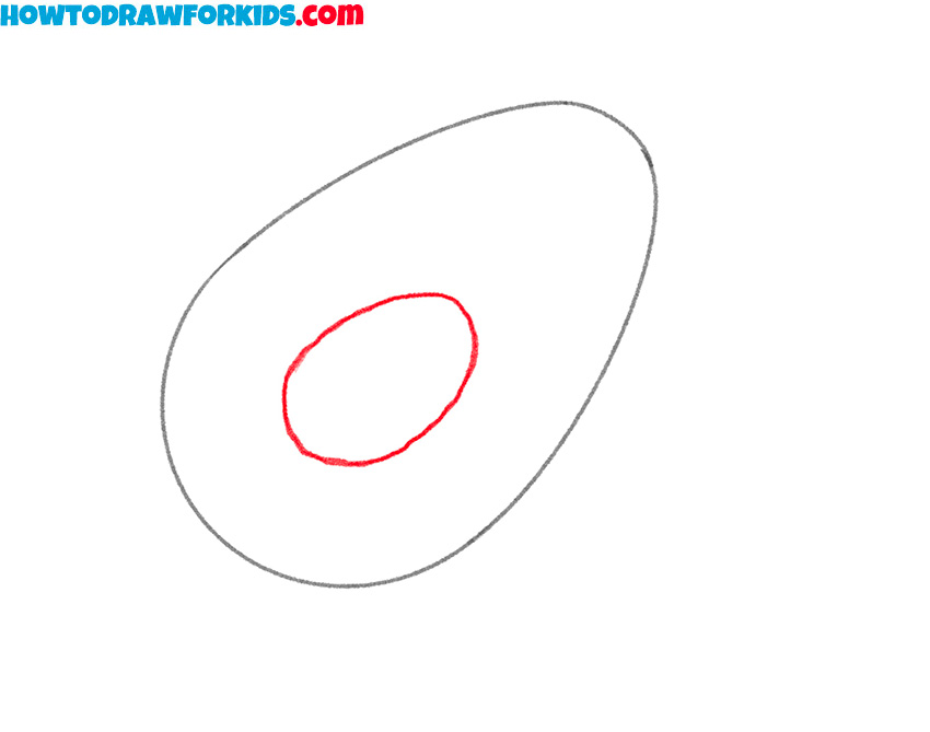 simple avocado drawing
