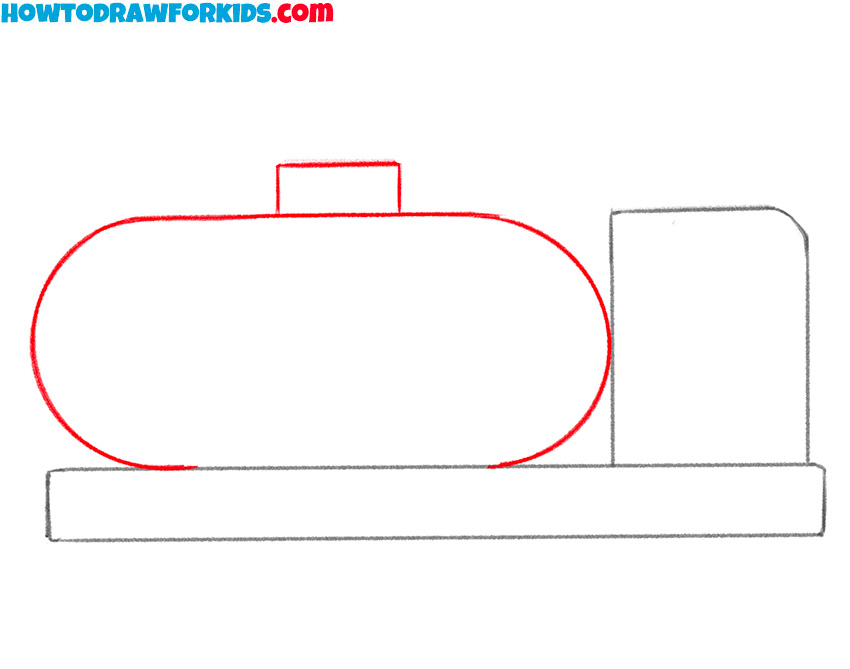 tank truck drawing easy