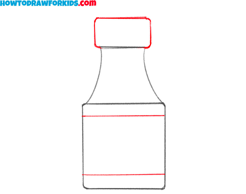 how to draw a bottle for kids