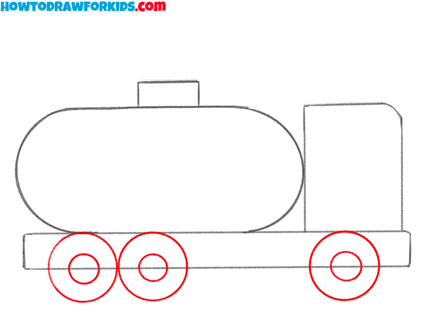 tank truck drawing for beginners