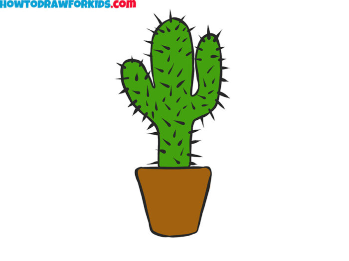 How to Draw a Cactus Easy Drawing Tutorial For Kids