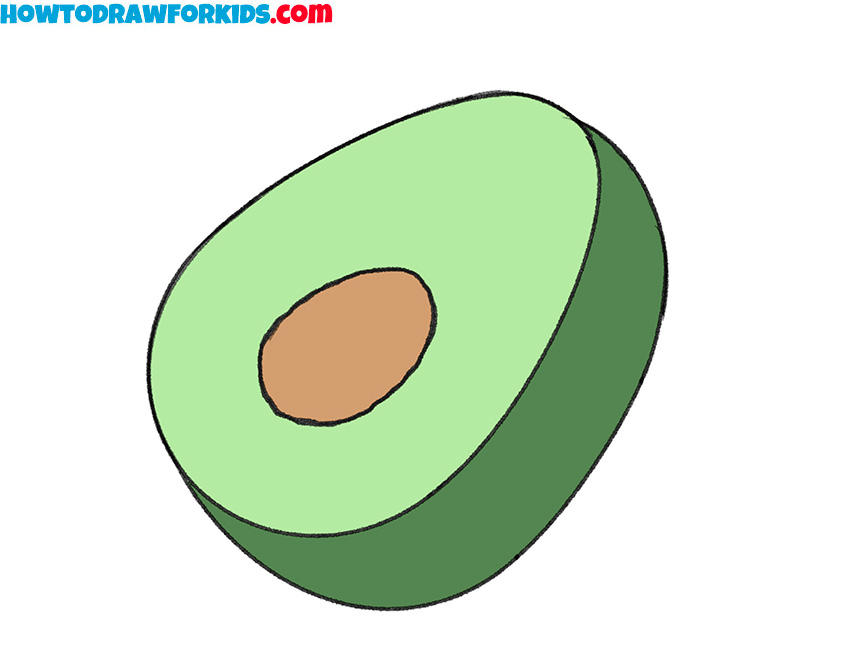 avocado drawing for beginners