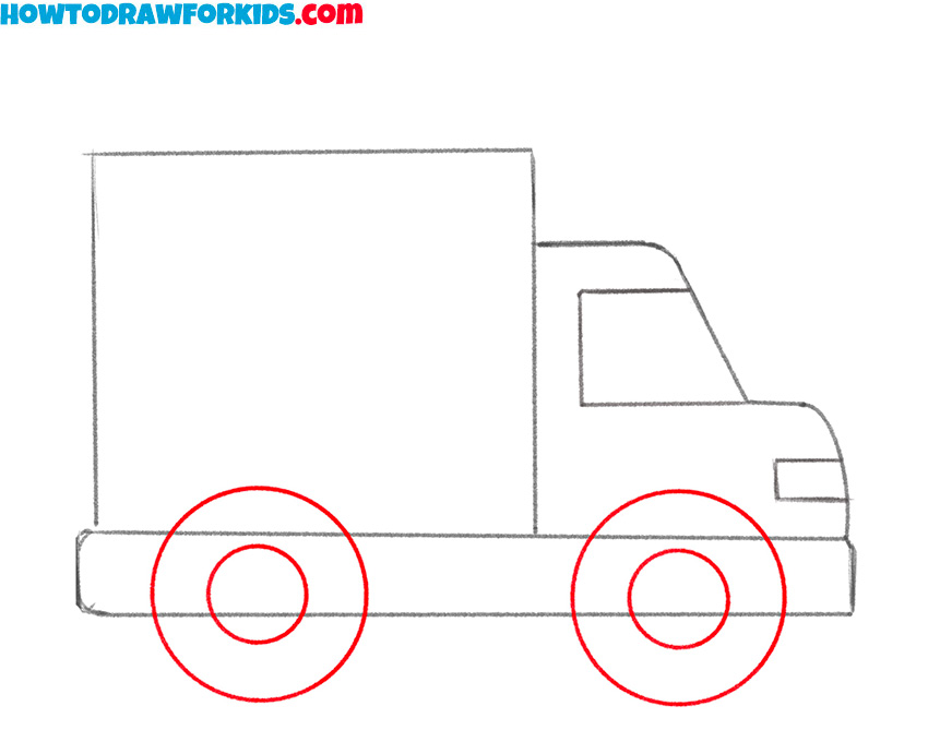 drawing a big truck step by step