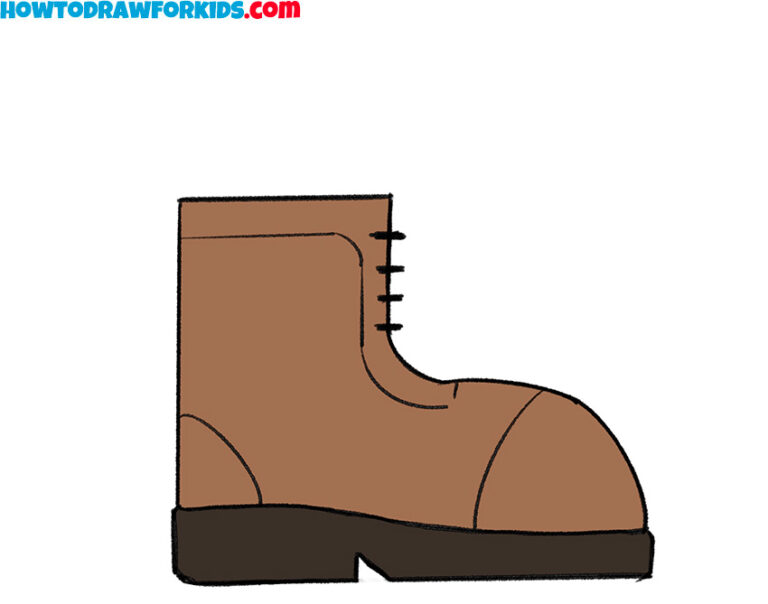 How to Draw a Boot for Kindergarten Easy Tutorial For Kids