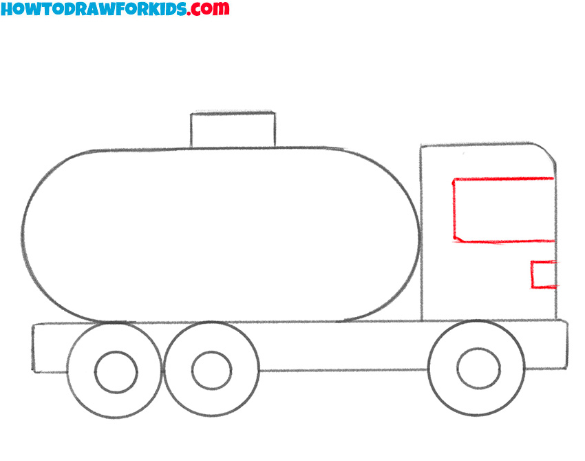 simple tank truck drawing
