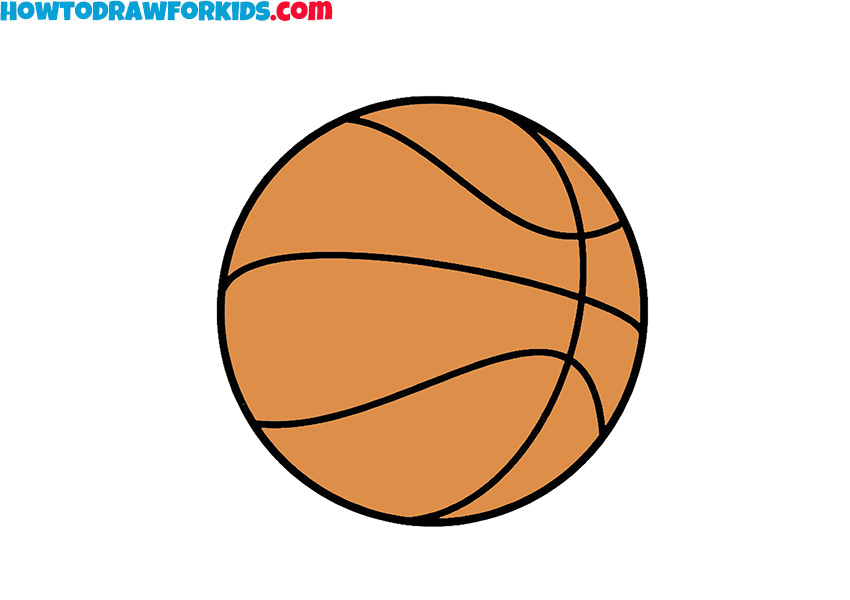 how to draw a basketball step by step