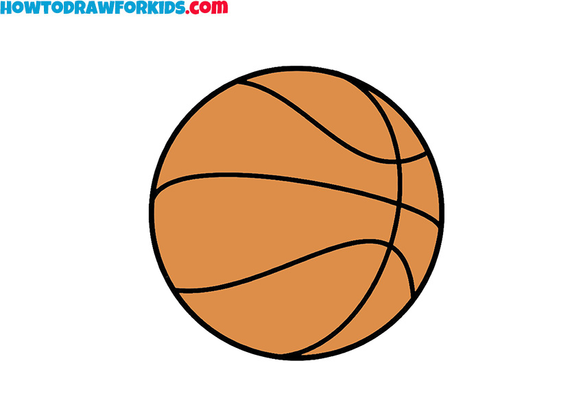 How to Draw a Basketball Easy Drawing Tutorial For Kids