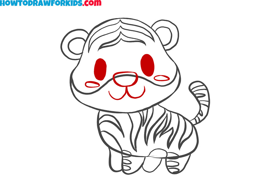 cartoon tiger drawing tutorial