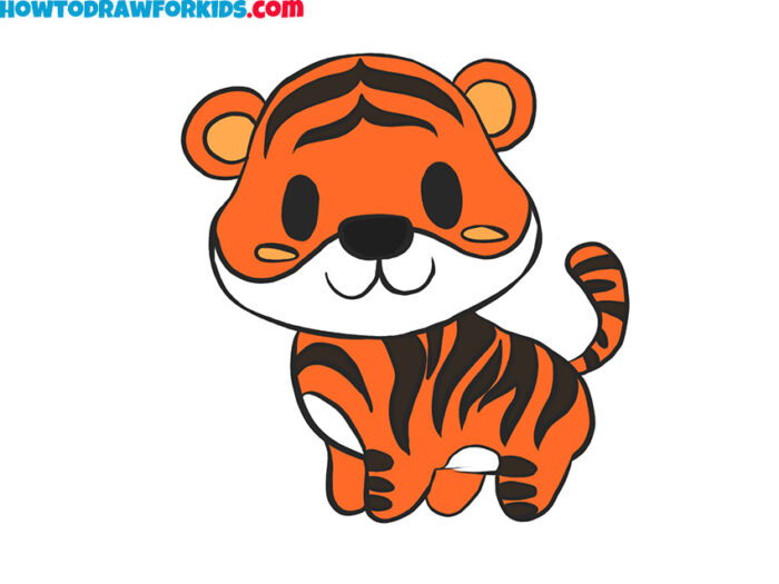 How to Draw a Cartoon Tiger | Easy Drawing Tutorial For Kids