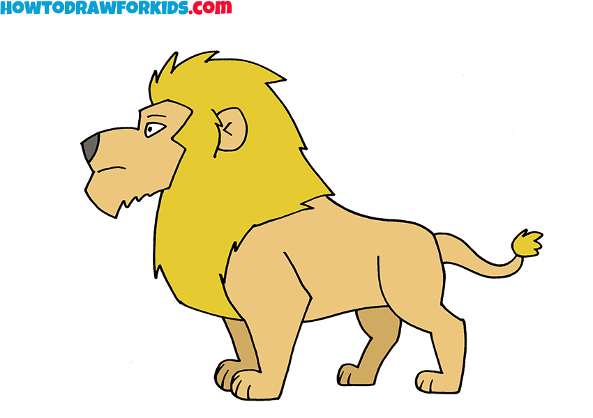 How to draw a Cartoon Lion Step by step || Cute Lion Drawing Easy-saigonsouth.com.vn