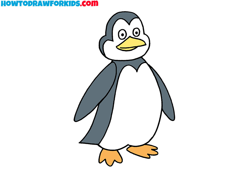 Easy way to draw a penguin! - YouTube