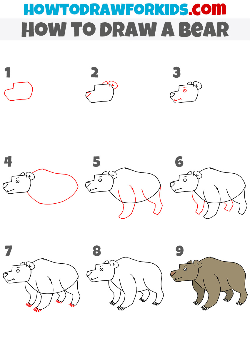 Alternative bear drawing method