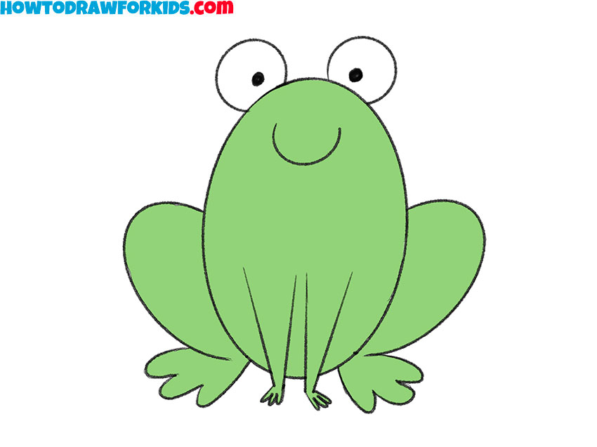 how to draw a frog step by step for kids easy