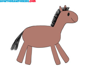 How to Draw a Horse for Kindergarten - Easy Drawing Tutorial For Kids