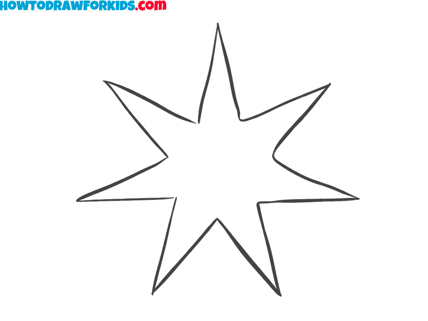 How to Draw a Seven-Pointed Star for beginners