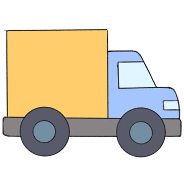 How to Draw a Big Truck for Kindergarten