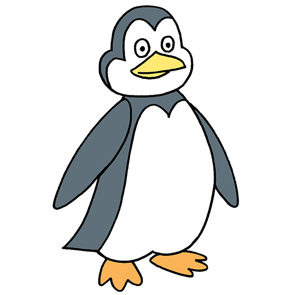Penguin Family Coloring Page for Kids - Trail Of Colors