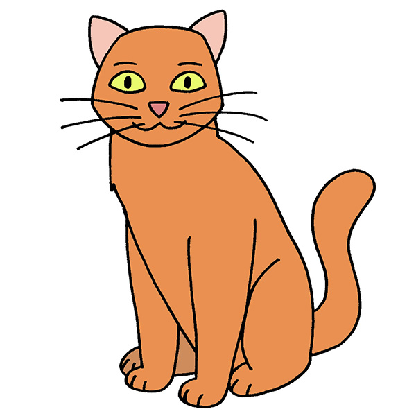 cat drawing and coloring for kids - How to draw step by step-saigonsouth.com.vn
