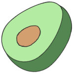 How to Draw an Avocado for Kindergarten