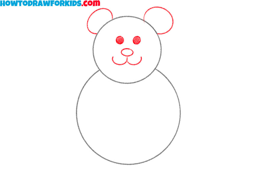 Teddy Bear for Kindergarten drawing tutorial