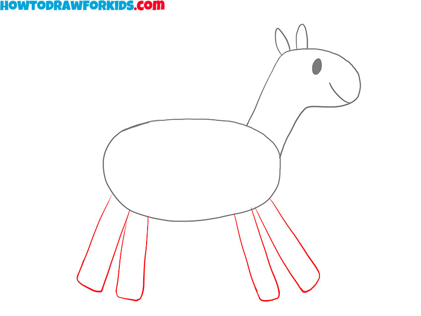 easy way to draw a Horse for Kindergarten