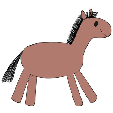 How to Draw a Horse for Kindergarten