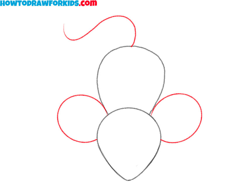 how to draw a mouse for kids easy step by step