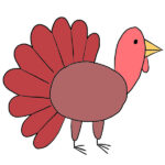 How to Draw a Turkey for Kindergarten
