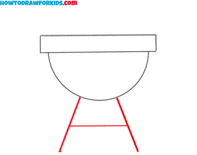 How to Draw a Grill for Kindergarten Easy Tutorial For Kids