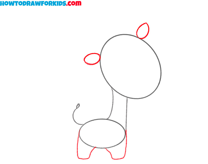 how to draw a giraffe cute