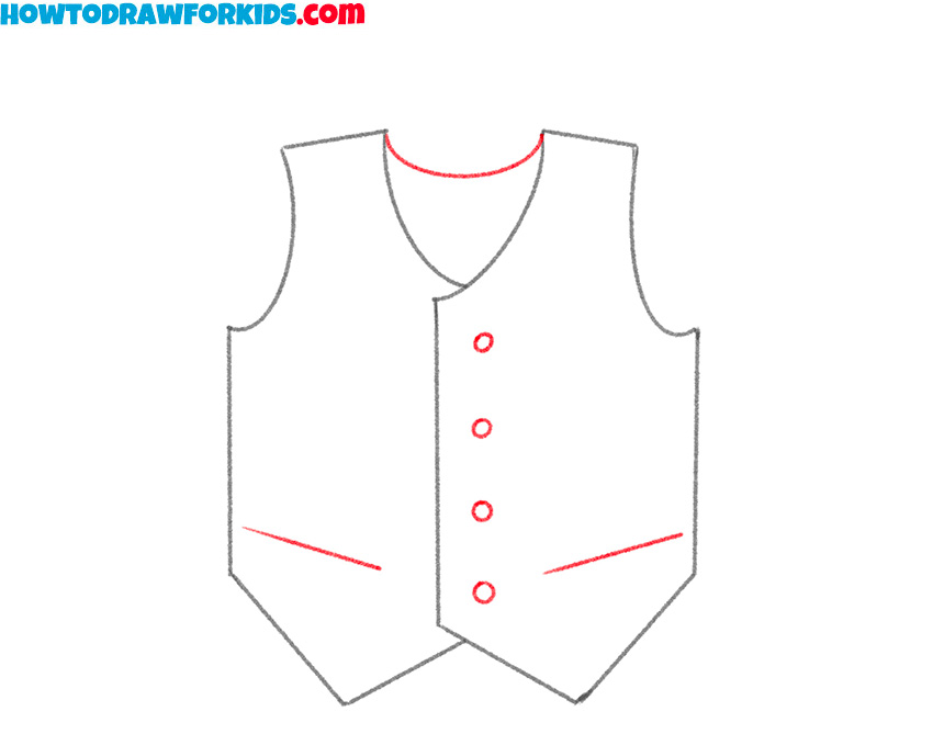 vest drawing for beginners