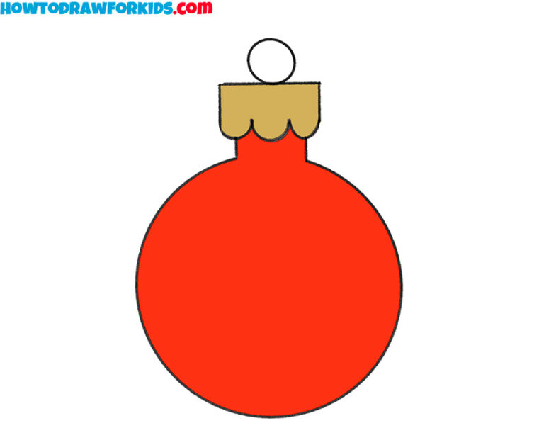 How to Draw a Christmas Bulb for Kindergarten Easy Drawing Tutorial