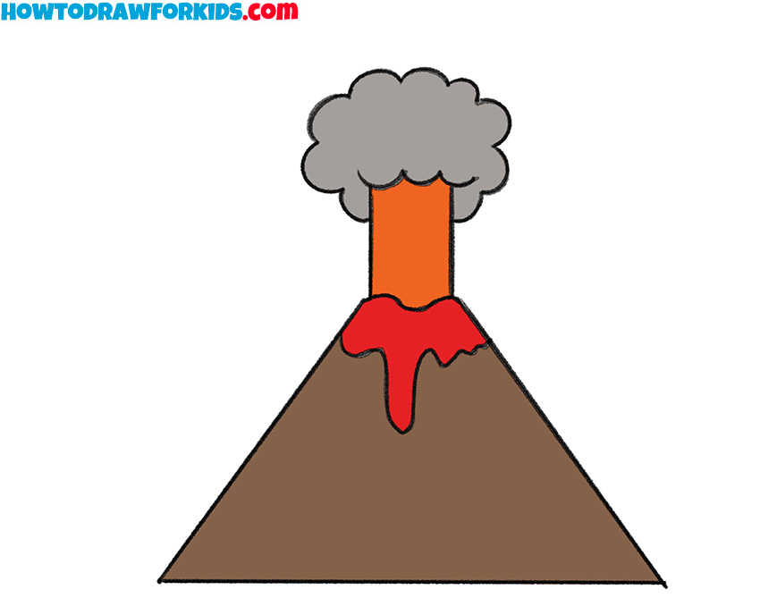 Top Volcano Drawing Stock Vectors Illustrations  Clip Art  iStock   Volcano illustration