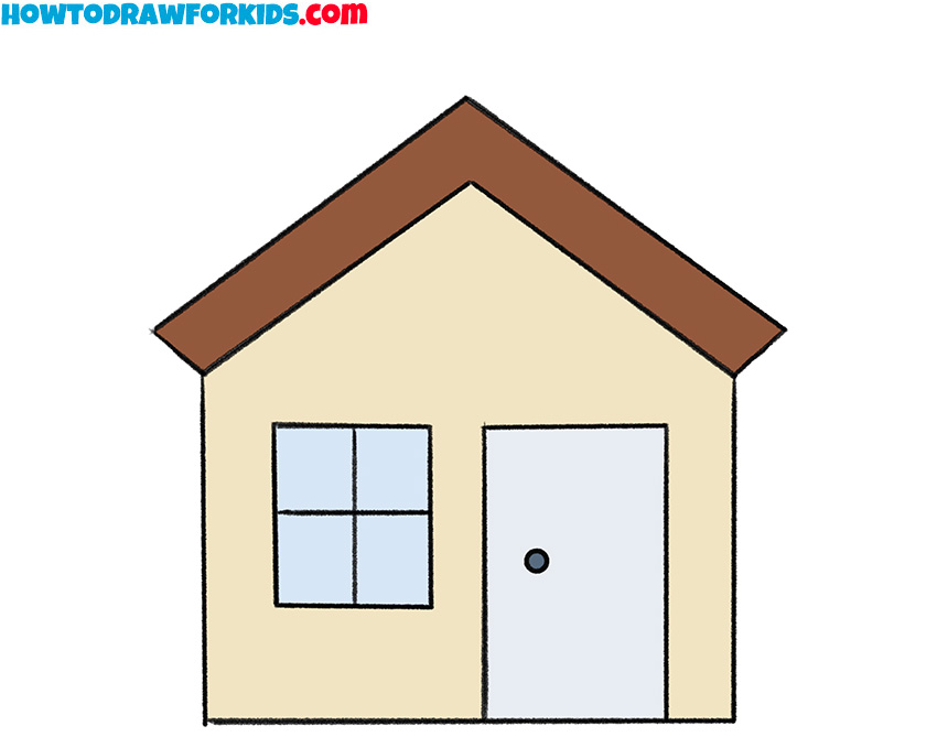 simple house drawing lesson