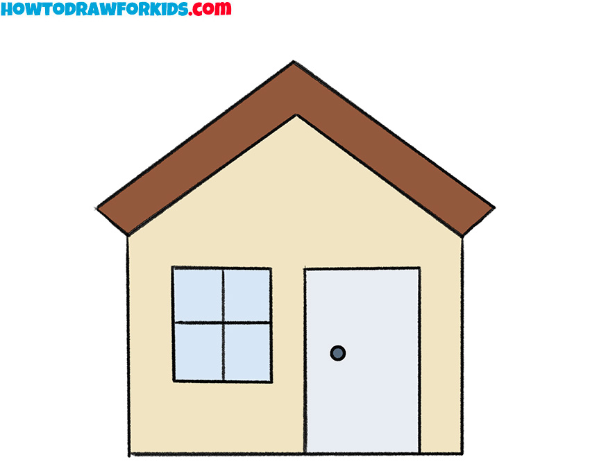 How To Draw A House For Kindergarten Easy Tutorial For Kids   4 Simple House Drawing Lesson 