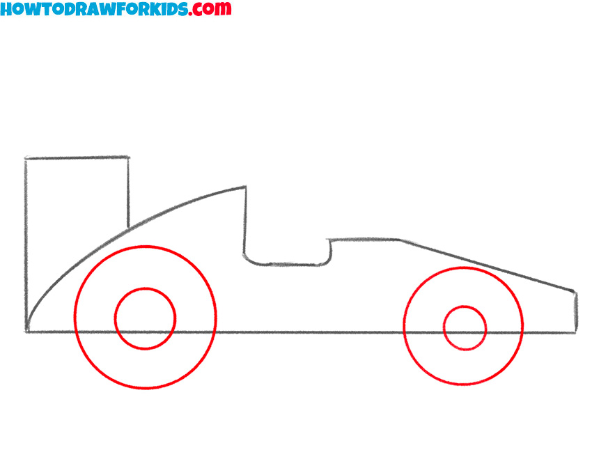 simple racing car drawing