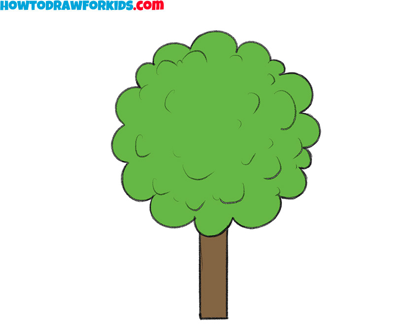 simple tree drawings step by step