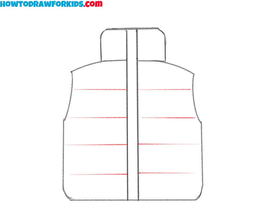 winter vest drawing lesson